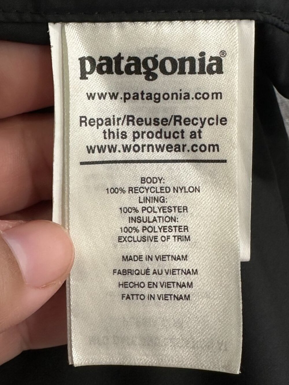 Patagonia Women’s Small Black Quilted Insulated Coat Long Puffer Jacket Recycled - Picture 8 of 9